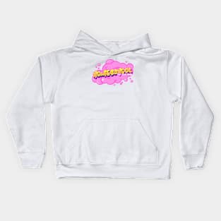 Homeschool for Cool Kids Pink Bubbles Kids Hoodie